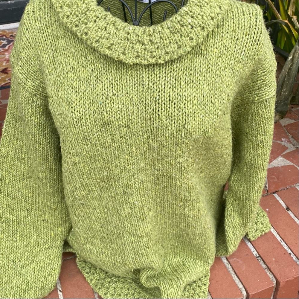 GLENDALOUGH WOOLEN MILLS HAND KNIT 100% PURE WOOL SWEATER SZ L - Picture 2 of 16